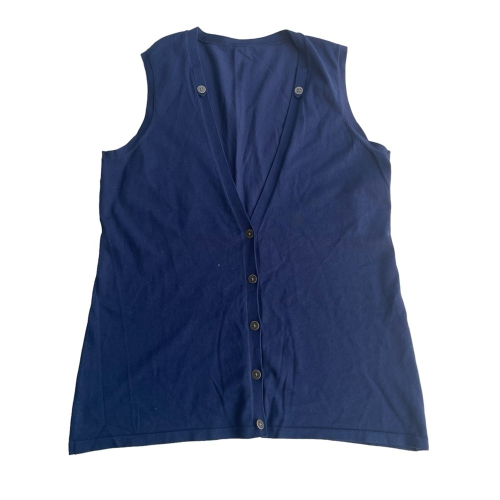 Pendleton Navy Blue Silk Blend Knit Vest US L